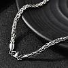 4.5MM 304 Stainless Steel Wheat Chain Necklaces for Women NJEW-B134-05A-P-3