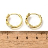 Brass Clear Cubic Zirconia Hoop Earrings EJEW-M047-06G-5