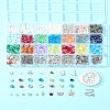 DIY Alloy Enamel & Glass & CCB Plastic Bracelets Jewelry Making Kits DIY-FS0007-50-9