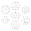 SUNNYCLUE 7 Sheets 7 Styles Chakra Theme Self Adhesive Brass Stickers DIY-SC0015-23P-1