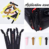 24Pcs 4 Colors PVC Zipper Pull Tabs PVC-GF0001-02A-02-4