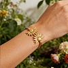 304 Stainless Steel Open Cuff Bangles BJEW-F546-01B-G-1