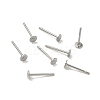 Non-Tarnish 316 Surgical Stainless Steel Flat Round Blank Peg Stud Earring Settings X-STAS-R073-06G-2