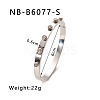 304 Stainless Steel Pave Cubic Zirconia Bangles FS-WG09E60-13-1
