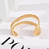 304 Stainless Steel Cuff Bangles for Women BJEW-B108-02G-3