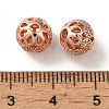 Rack Plating Brass Pave Cubic Zirconia Beads KK-M285-32C-RG-3