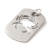 Non-Tarnish Hollow 304 Stainless Steel Pendants STAS-C086-04B-P-2