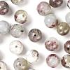 100Pcs 8mm Natural Purple Red Tourmaline Round Beads DIY-LS0002-09-4