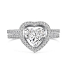 Anti-Tarnish Rhodium Plated 925 Sterling Silver Double Rings Set RJEW-Z040-17P-B-1