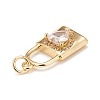 Brass Micro Pave Cubic Zirconia Pendants KK-A161-30G-A-3