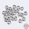Rhodium Plated 925 Sterling Silver Split Jump Rings STER-F036-01P-1x4mm-1
