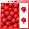 100Pcs Silicone Beads Round Rubber Bead 15MM Loose Spacer Beads for DIY Supplies Jewelry Keychain Making JX451A-1