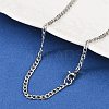 Non-Tarnish 201 Stainless Steel Curb Chains Necklaces NJEW-R063-39P-1