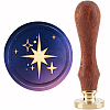 Brass Wax Seal Stamp with Handle AJEW-WH0184-0882-1