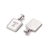 304 Stainless Steel Pave Shell Pendants STAS-G327-01P-T-2
