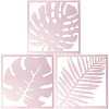 3Pcs Leaf Acrylic Mirror-Like Wall Stickers DIY-WH0304-722A-1