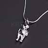 Cute 316 Surgical Stainless Steel Spaceman Pendant Necklaces for Women's Daily Wear AD9649-1-1