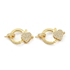 Brass Clear Cubic Zirconia Lobster Claw Clasps KK-B046-03-3
