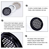 CHGCRAFT 30Pcs 3 Colors 201 Stainless Steel Round Mesh Lid AJEW-CA0002-69-4