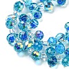 Electroplate Transparent Glass Beads Strands EGLA-P052-01A-AB03-3