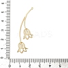 Three-Dimensional Flower Brass Pendants KK-V006-02G-02-4