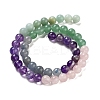 Natural Flower Amazonite & Amethyst & Flower Amazonite & Green Aventurine & Blue Aventurine Beads Strands G-B095-A01-04-4