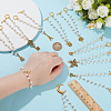 10Pcs ABS Plastic Imitation Pearl & Alloy Enamel Pendant Decorations HJEW-BC00078-3