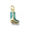 Brass Enamel Pendants KK-K400-50G-03B-1