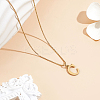 1pc 304 Stainless Steel Letter Pendant Necklaces NJEW-LP0001-38C-G-3