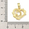 Heart Brass Pendants KK-I714-04G-G-3