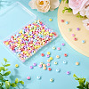 350Pcs 7 Colors UV Plating Opaque Acrylic Beads MACR-TA0002-31-5