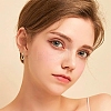 2 Pairs 2 Colors 304 Stainless Steel Twist Hoop Earrings for Women EJEW-YW0001-15-5