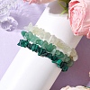 3Pcs Natural Green Aventurine & Natural Prehnite & Natural Malachite Chip Beaded Stretch Bracelet Sets BJEW-JB10862-2