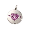 Brass Micro Pave Cubic Zirconia Pendants KK-U033-11P-01-1