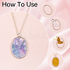 64Pcs 2 Styles Alloy Open Back Bezel Pendants FIND-CA0009-34B-5