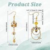 DIY Bees Alloy Enamel and Glass Beads Dangle Earrings Making Kits DIY-SC0030-82-3