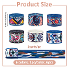 6Pcs 6 Colors Polyester Ribbons OCOR-FH0001-48C-2