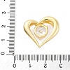 Brass Micro Pave Clear Cubic Zirconia Pendants KK-S510-24G-3