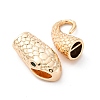 Brass Interlocking Clasps KK-D360-06G-2