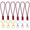 10Pcs 2 Colors Eco-Friendly Korean Waxed Polyester Cord Keychains KEYC-TA00034-1