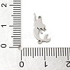 201 Stainless Steel Laser Cut Connector Charms STAS-R133-02P-05-3