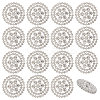 16Pcs  1-Hole Alloy Rhinestone Shank Buttons BUTT-CA0001-32-1