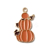 Thanksgiving Day Golden Tone Alloy Enamel Pendants ENAM-M002-02P-G-1