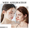 40Pcs 2 Colors 201 Stainless Steel Oval Stud Earring Findings STAS-SC0005-34-5