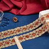 10 Yards Polyester Lace Ribbon with Paillette OCOR-WH0090-050A-4