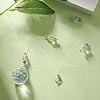 Glass Teardrop Pendant Decorations HJEW-TA00015-6