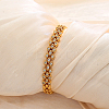Elegant Brass Micro Pave Clear Cubic Zirconia Link Chain Bracelets for Women KC6385-1