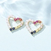 Hollow Heart Brass Micro Pave Cubic Zirconia Stud Earrings EJEW-A152-05G-3