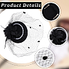 2Pcs 2 Colors Women's Fascinator Hat AJEW-GF0010-07-6
