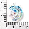 Transparent Resin Pendants RESI-H036-01C-3